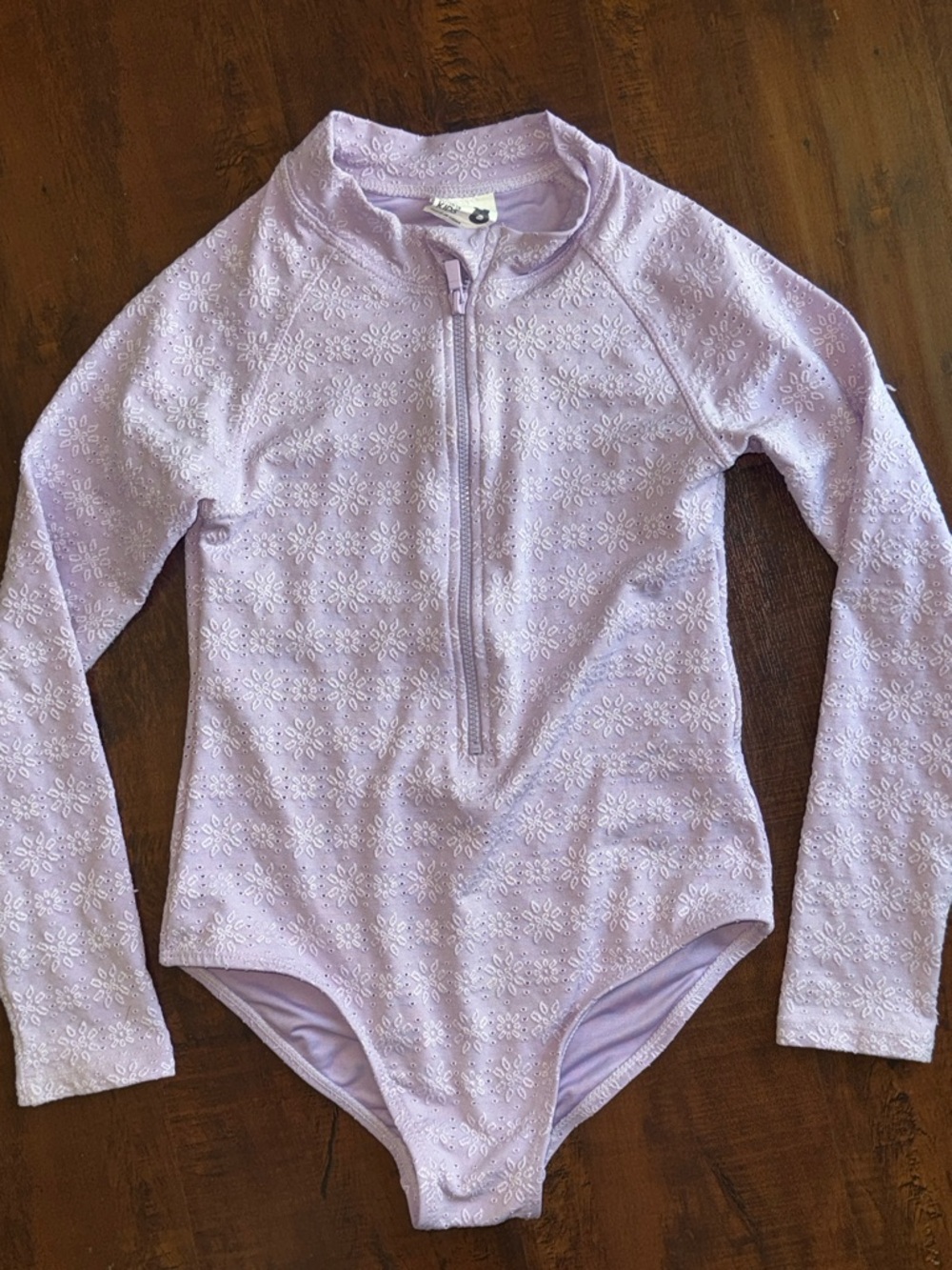 Cotton on kids- Lilac Long Sleeve One-Piece Swimsuit